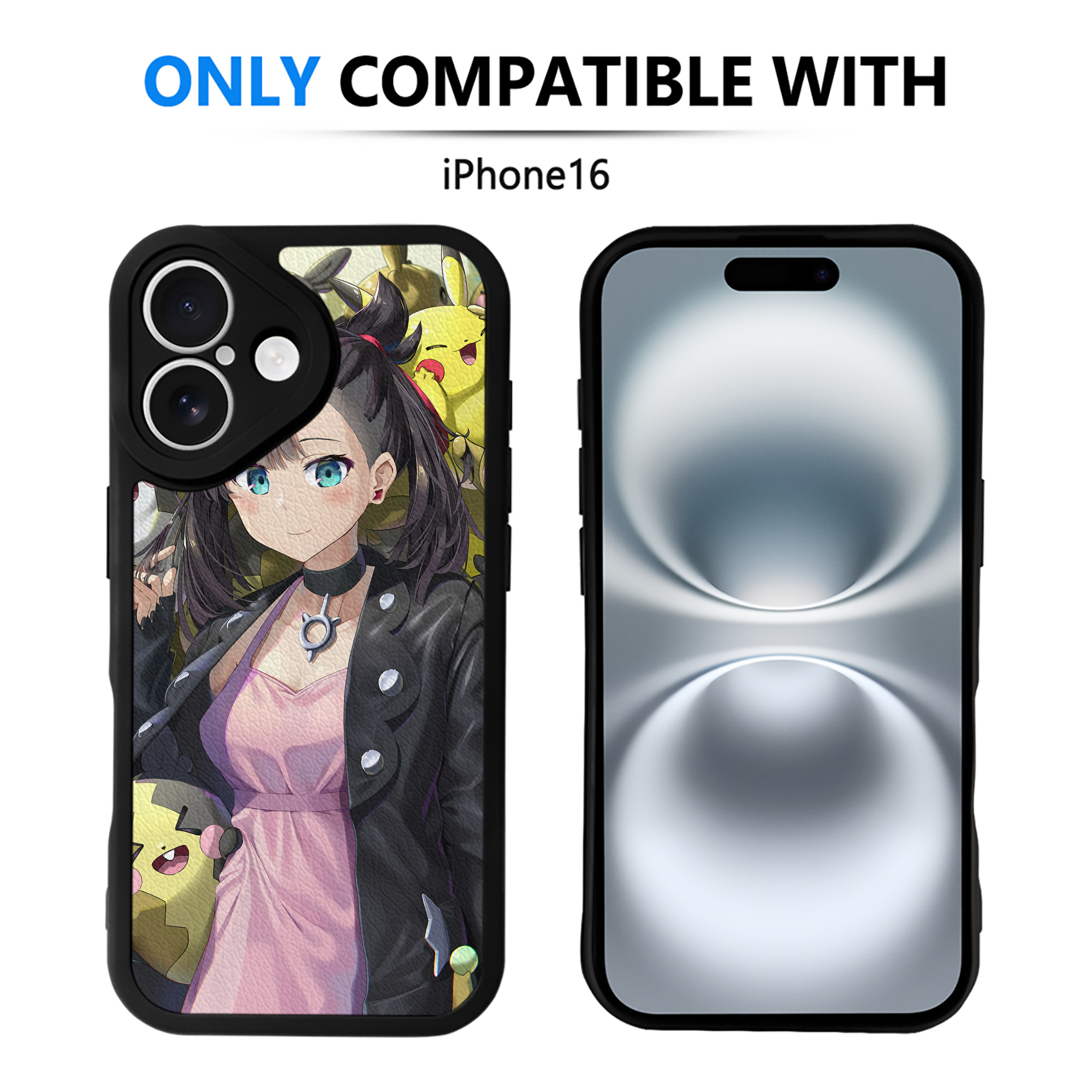 （画像用） ポケットモンスター Pokémon 【iPhone 16シリーズ対応】シリコンスマホケース（レザー調） 材質：シリコン